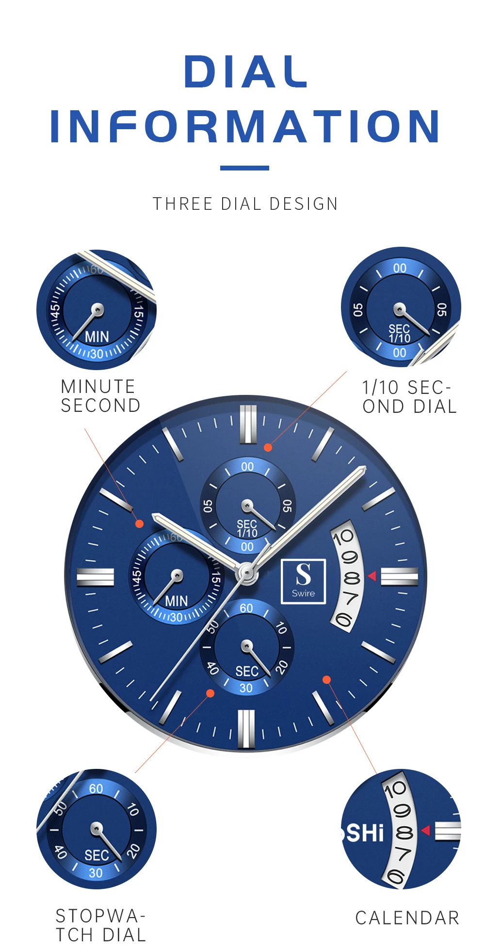 OEM Accept NIBOSI 2309 Trend Men's Quartz Watch Luminous Chronograph Sports Stainless Steel Watch Waterproof Relogio Masculino