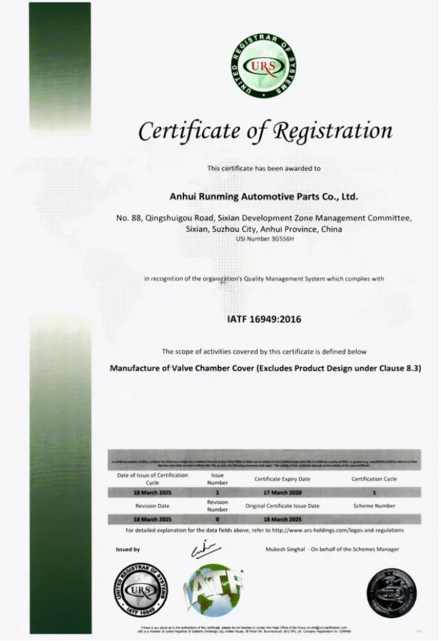 Engine Valve Cover For Mini Cooper 2014-2019, Cooper Clubman 2016-2019, Cooper Countryman 2017-2019  L3 1.5L DOHC #11127611277 factory