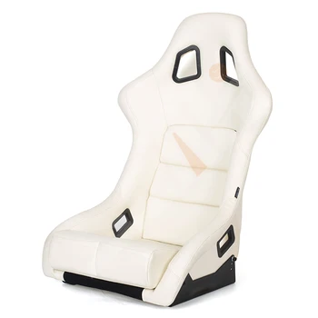 SEAHI High Quality white leather Modified Car Seats Universal sport Bucket racing seats