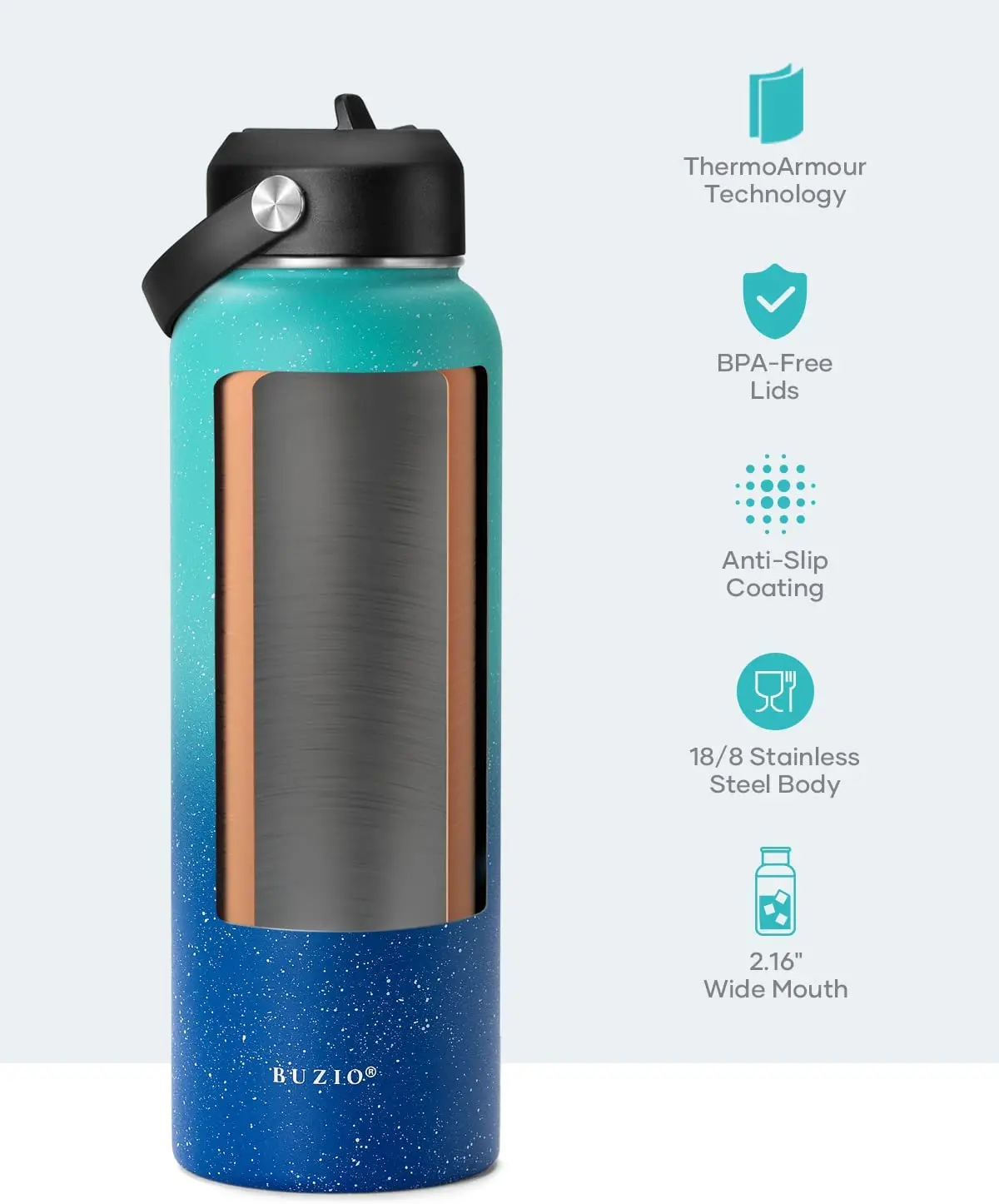 22oz 32oz Iron Flask Sports Water Bottle 3 Lids Straw Lid Leak Proof Stainless Steel Gym Sport