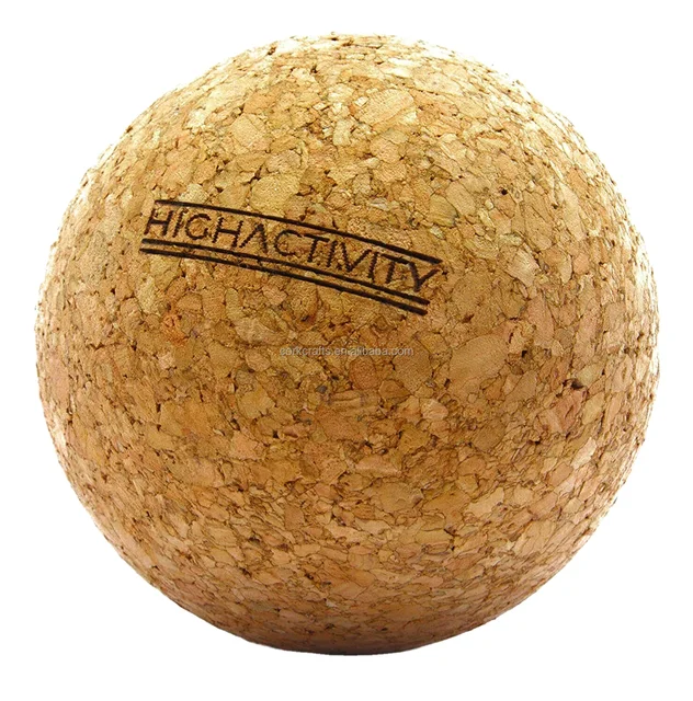100% Natural Cork Massage Ball For Pain, Workout Recovery, Multi-Purpose 61mm