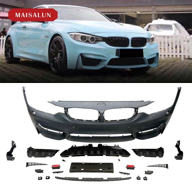 F32 F36M4スタイルPP素材BMW 4シリーズ用フロントバンパーF32F36ボディ