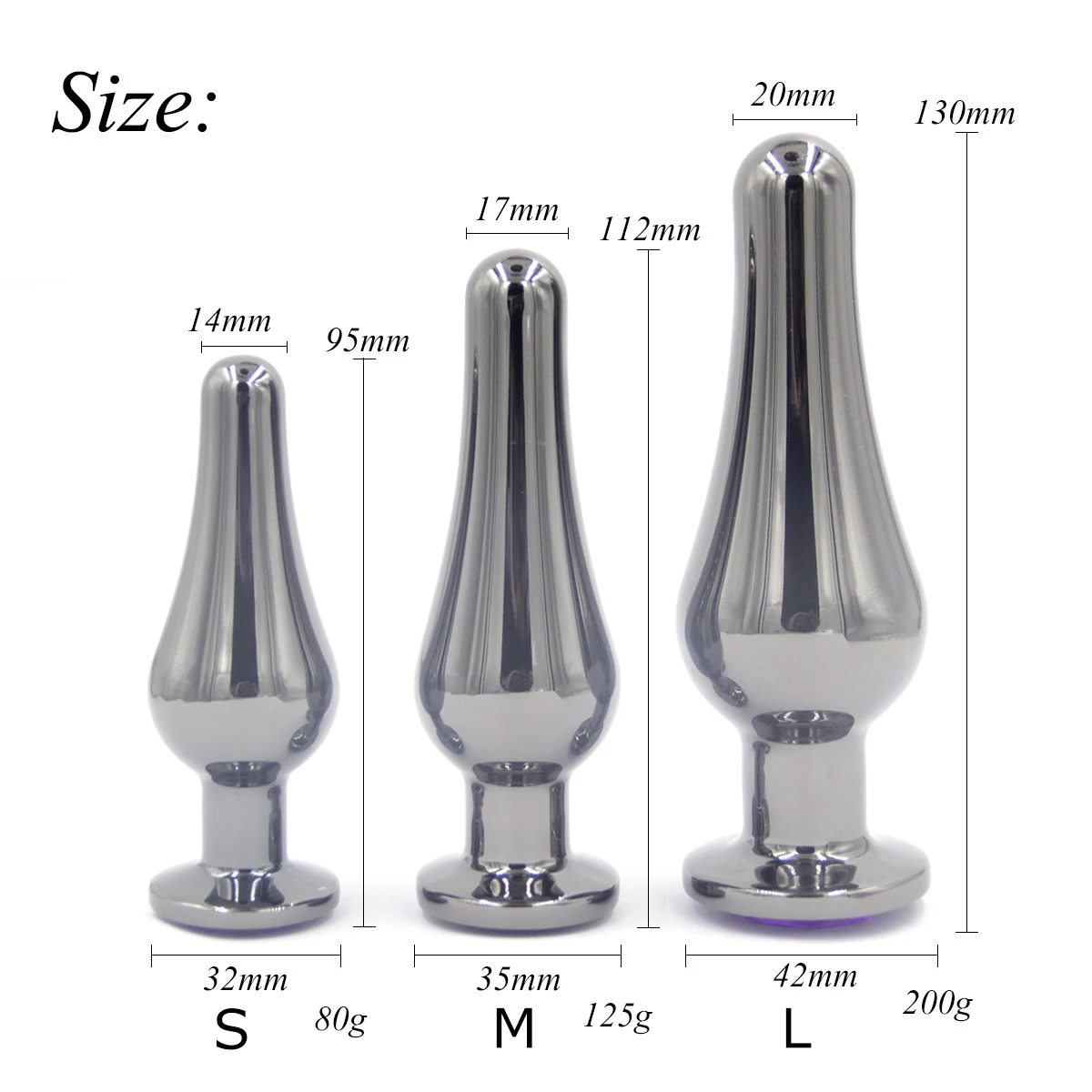 Source 3pcs/set Anal Sex Toys Sexspielzeug Metal S/M/L Butt Plug safety juguetes  sexuales Butt Plug for Women Analplug Gay Anal Beads% on m.alibaba.com