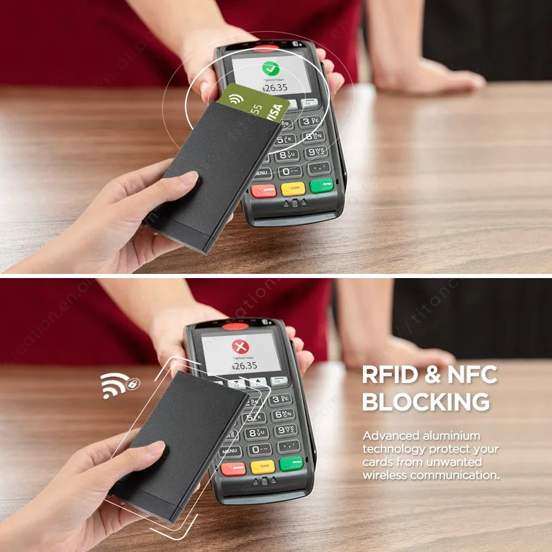 Лидер продаж, дешевый Rfid Бумажник по заводской цене, умный бумажник, мужской минималистичный бумажник, выдвижной держатель для карт