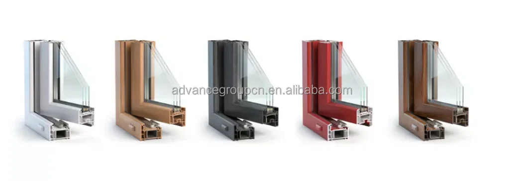 Pane Screen Modern UPVC Double Hung Vinyl Windows with Low-E Glass Pane & Screen ...