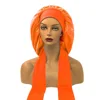Bright orange headwrap