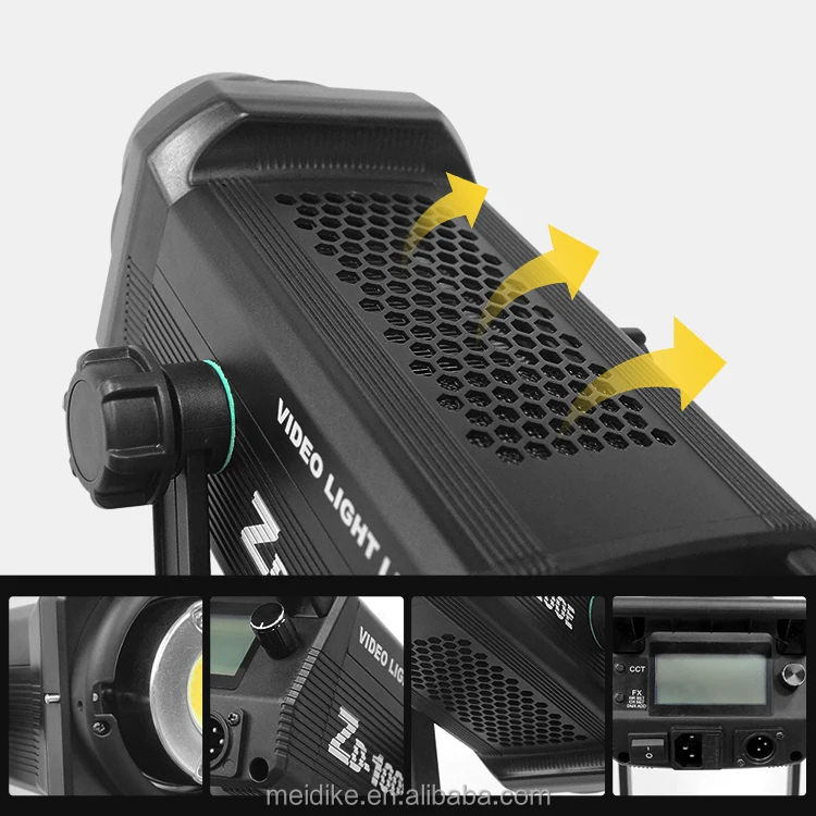 100w video film making cob led light 0-99% brightness with 10 daylight effects indoor studio television lighting kit