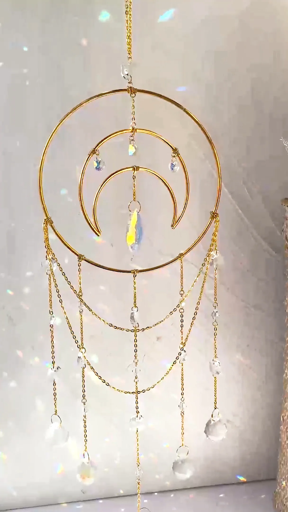 Chandelier Sun Catcher Window Hanging With Star Charm Crystal Ball