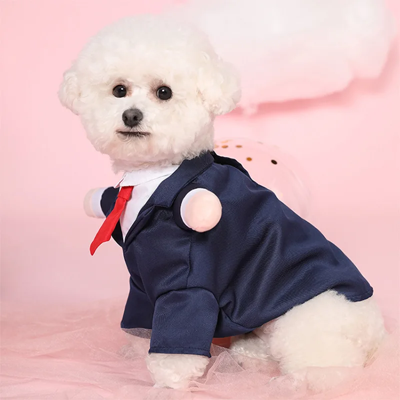 Funny Dog Clothes Simulation Gentleman Suit Puppy Clothes For Dogs Cat
