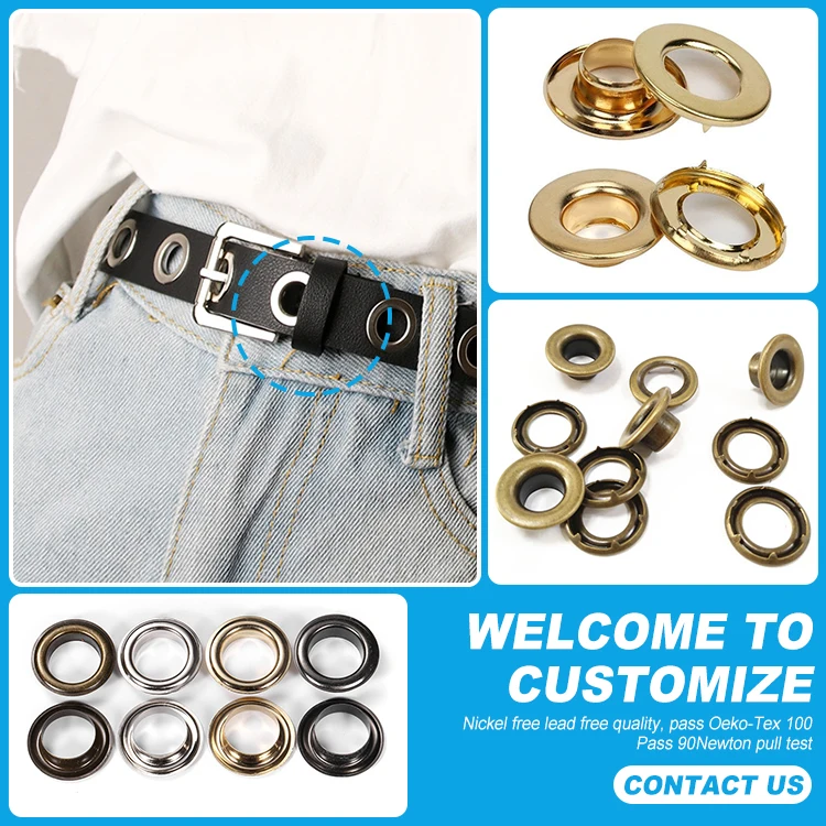 Metal Grommet Eyelets Colored Garment Eyelets Assorted Color Brass ...