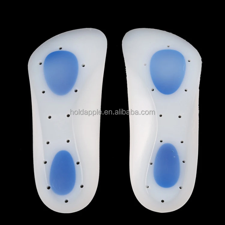 3/4 Silicone Orthotic Arch Support Insoles Women Plantar Fasciitis