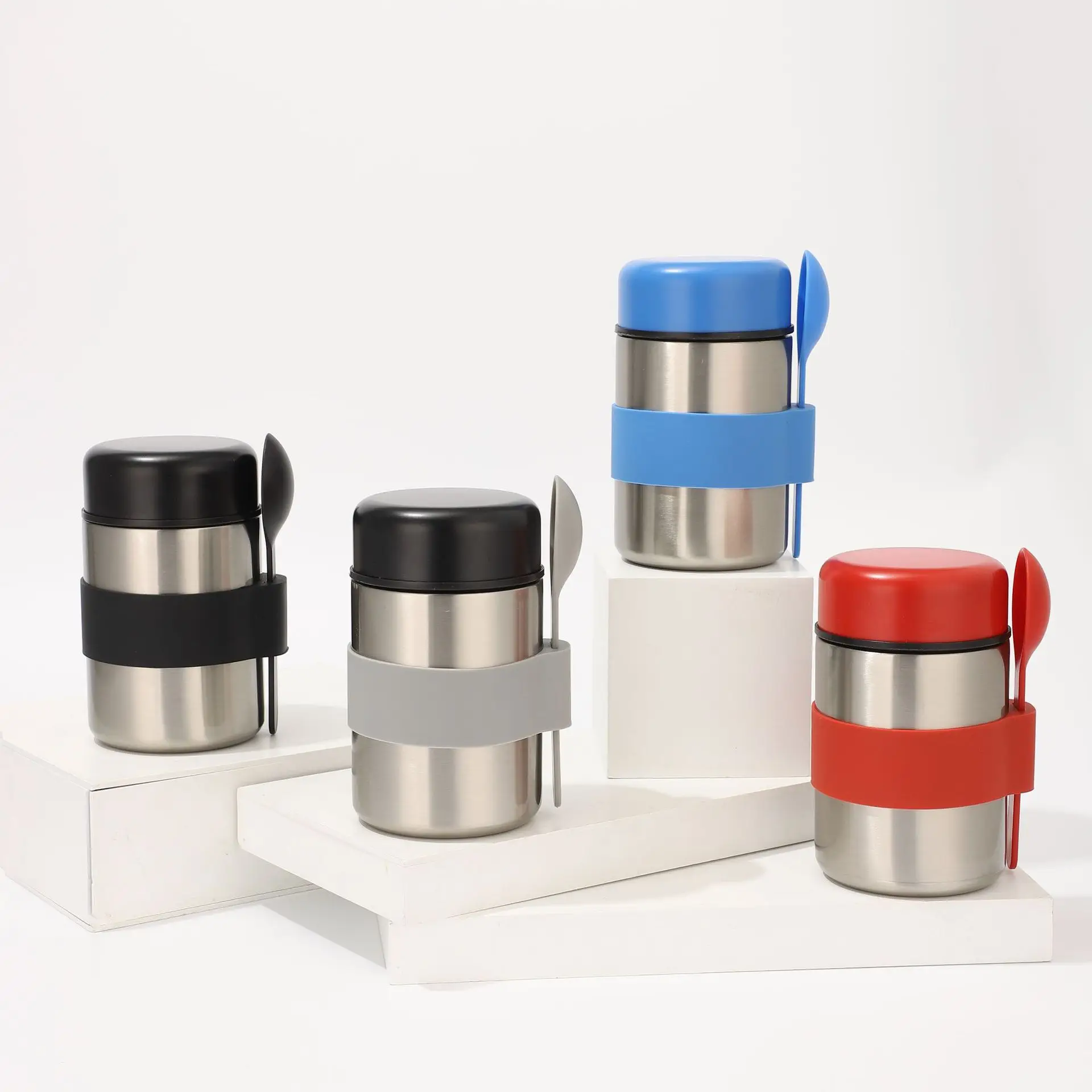 400ml  Keep Hot and Cold Double Wall Stainless Steel Insulated Food Flask Jar for Kids with Spoon