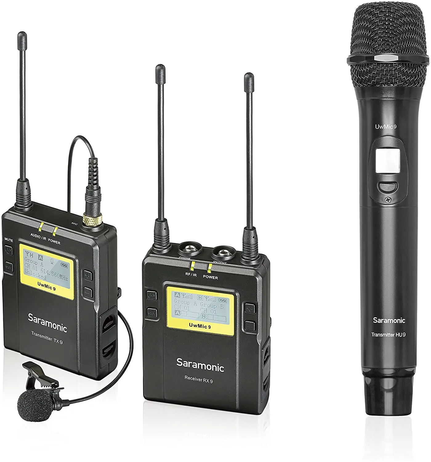 Saramonic UwMic9 Camera-Mount Wireless Omni Lavalier Microphone System (514  to 596 MHz)