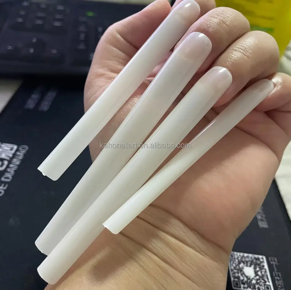 Newest Design 10xl Extreme Long Nail Tips Square Full Cover Abs Clear