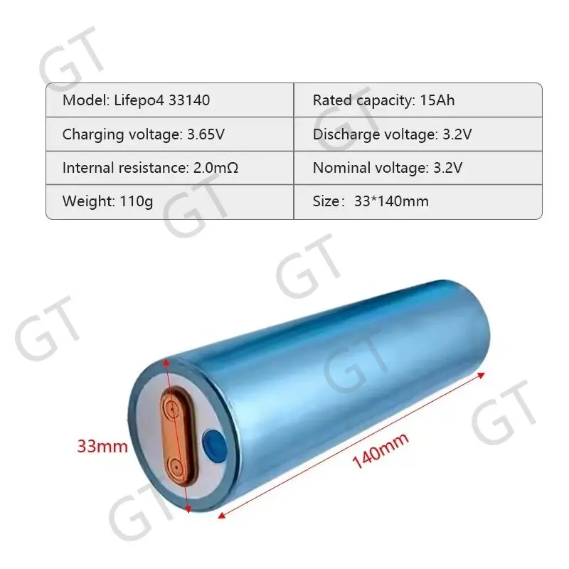 2024 Deep Cycle Guoxuan 33140 Cylindrical LFP Cell 32135