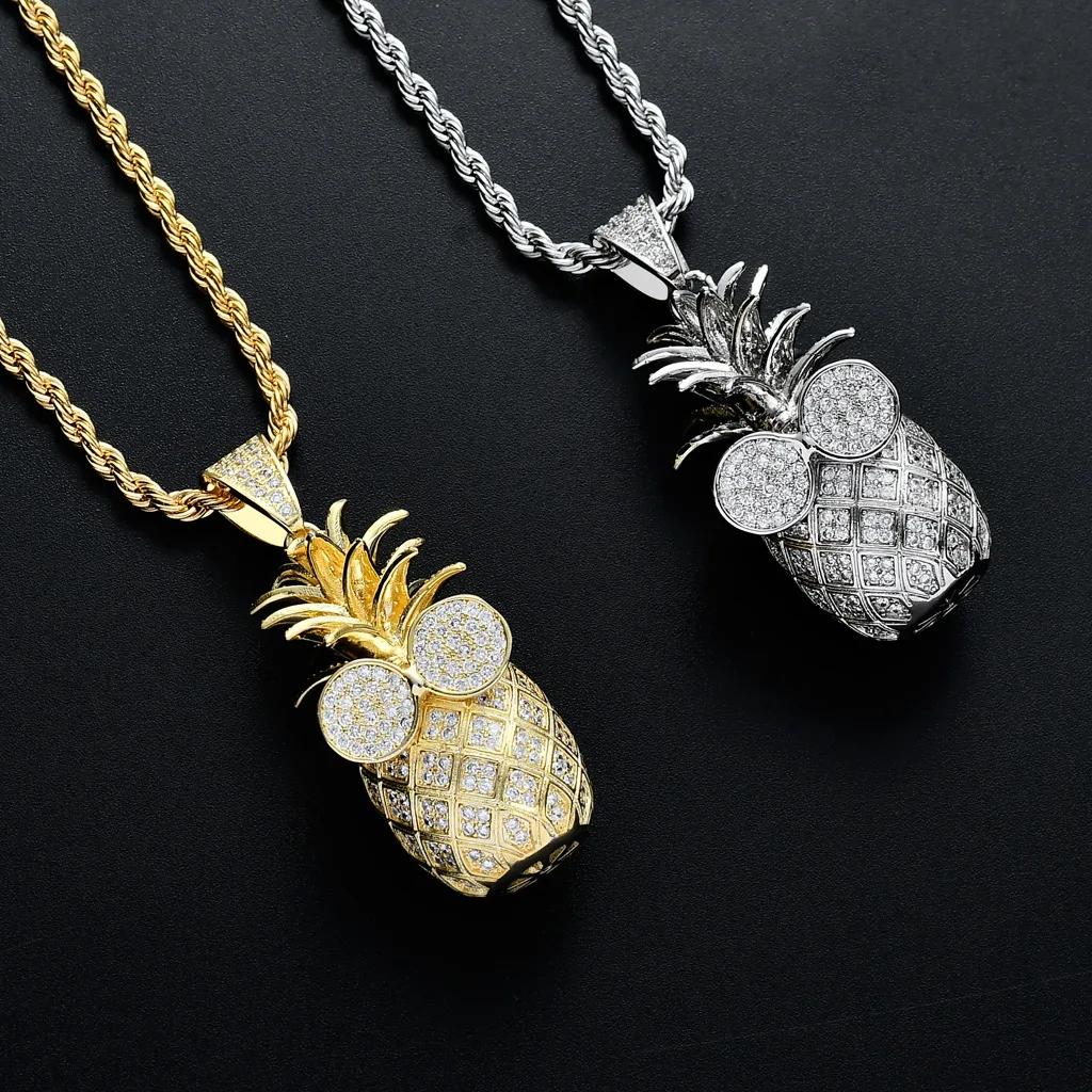 iced out pineapple pendant