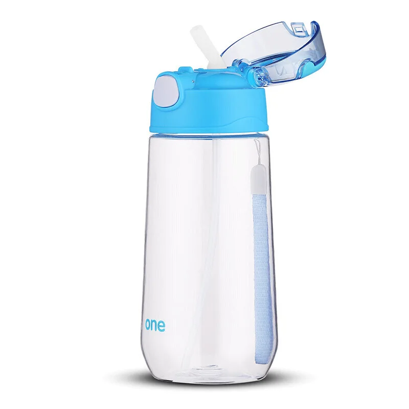 500ml Portable Clear Baby Water Drinking Bottle With Straw Cup 