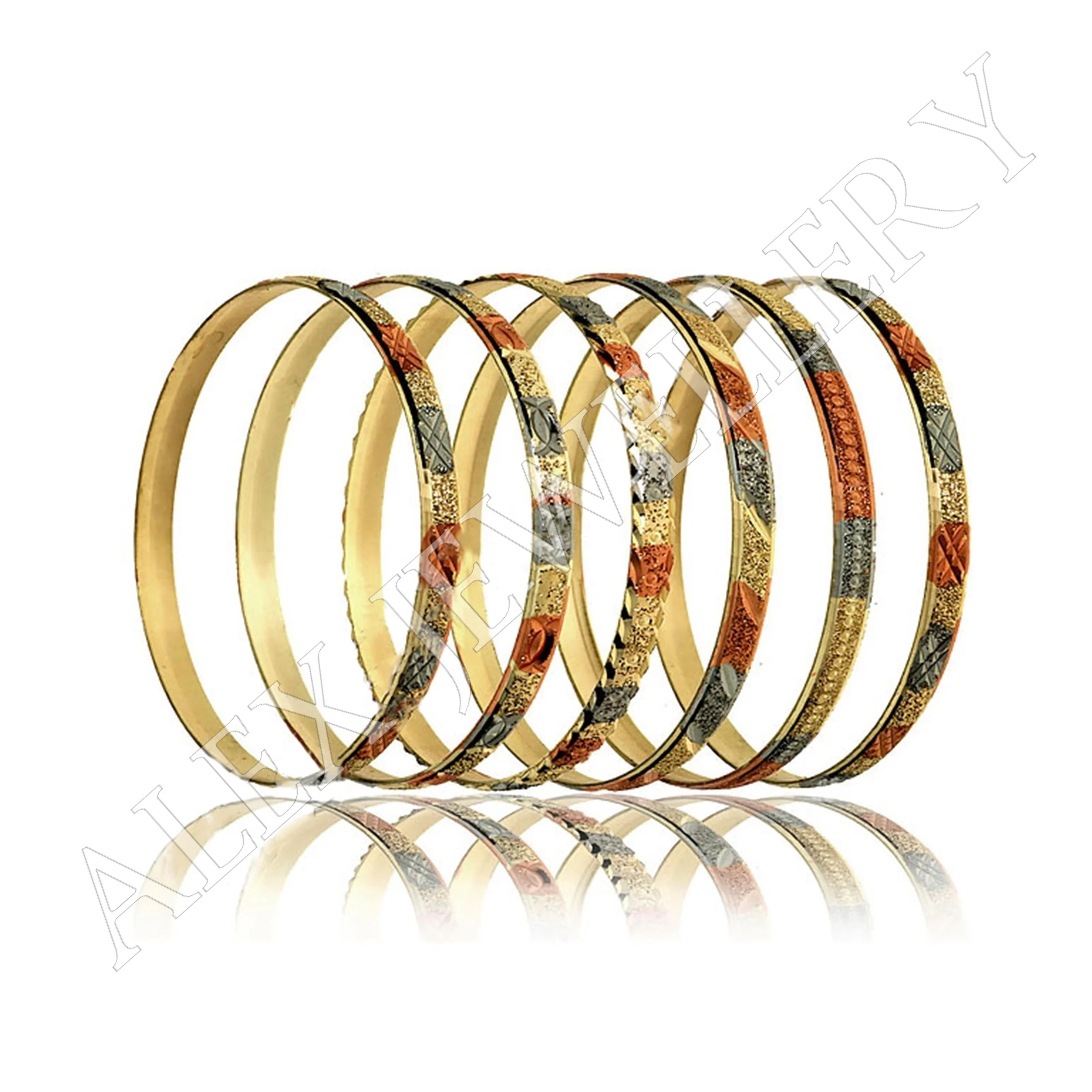 3 tone bangles