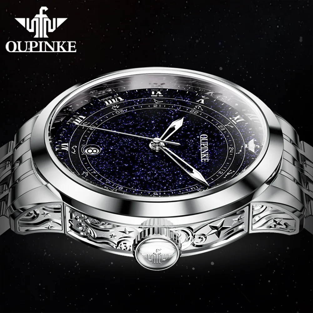 OUPINKE 3203 - Starry Diamonds Watch for Men - 5ATM Waterproof OUPINKE 3203 - Starry Diamonds Watch for Men - 5ATM Waterproof