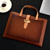 D1011 - Upgraded Document Bag (Laptop Holder) - Brown (Double Layer Storage, Handle Included)
