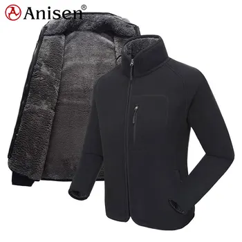 bonded thick men winter polar fleece jacket wholesale custom sherpa men's jackets & coats