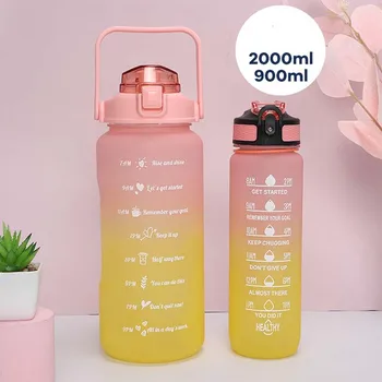 Customizable Office Water Bottle with Insulated Straw Cup Plastic Lid Shaker Function for Drinking and Protein Supplements