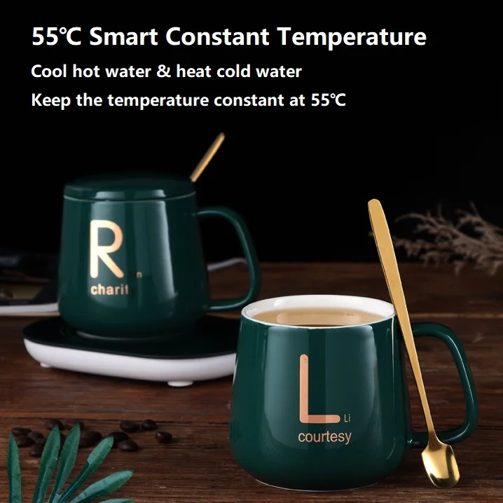 Hot Sale Gift Set Cup Heating Pad Temperature Control Smart Coffee Mug Cup  Warmer with Custom Logo