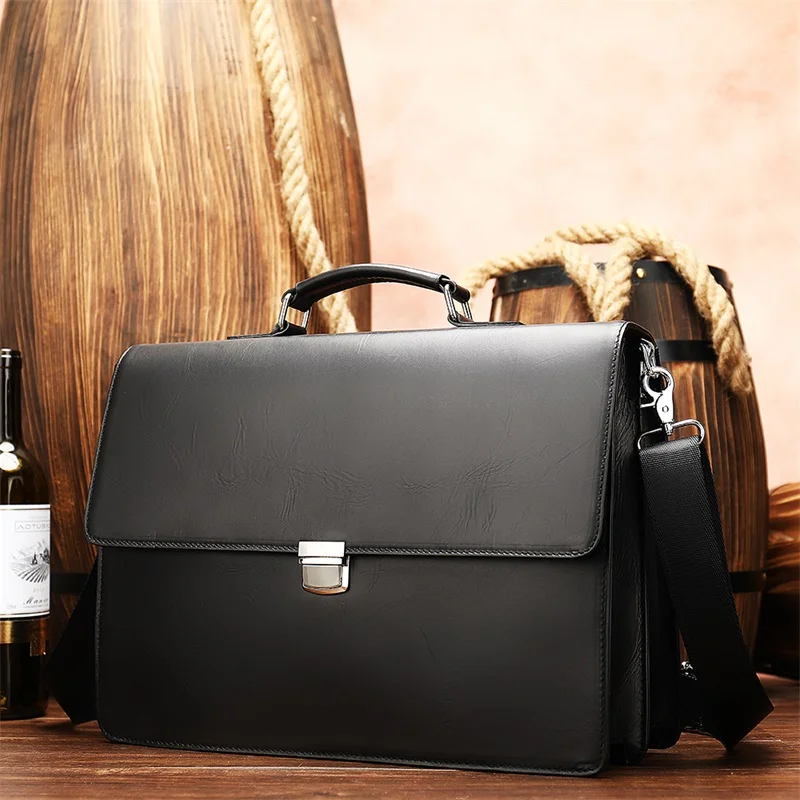 Personalised Handmade Real Leather Mens Briefcase Laptop Bag 