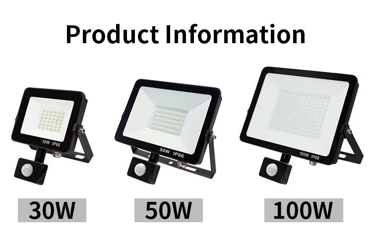 5000 Lumens Remote Spotlight Pir Motion Sensor Floodlights Ip66 Smart ...