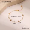 Bracciale con esagramma dorato