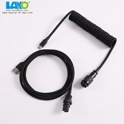 Спиральный механический кабель для клавиатуры techflex GX16 aviator usb c, авиационная пружина с двойными рукавами и катушкой type-c