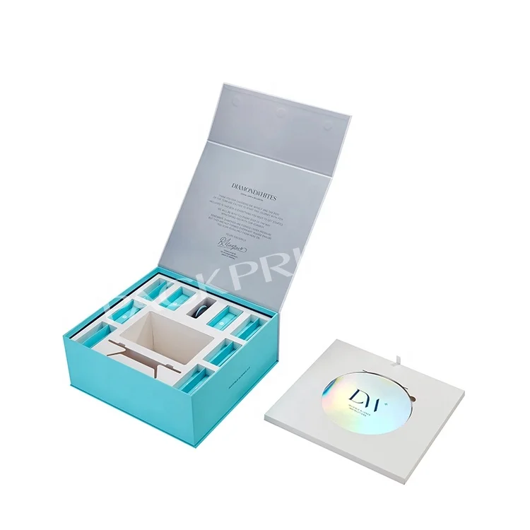 Luxury Cardboard Magnetic Orthodontic Bracket Box Large 24 Steps Teeth Clear Aligner Dental Packaging Paper Box With Dividers