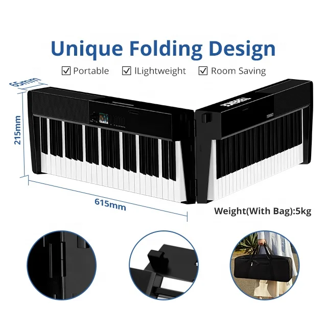 Теренс V30 88 клавиш полувешенная Портативная Цифровая Электрическая клавиатура для пианино полноразмерный полнофункциональный электронный инструмент
