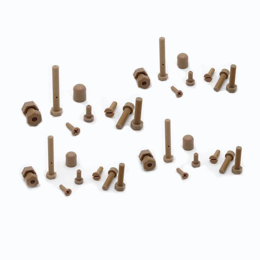Custom Plastic Inside Hexagonal Cylindrical Head Screws High Temperature Resistant PEEK Plastic Bolt Fasteners
