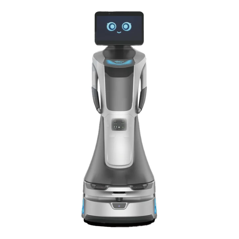 Robot d'accueil avec explication, gestuelle et guide pour restaurant, hôtel, salle d'exposition, bibliothèque et bureau de vente