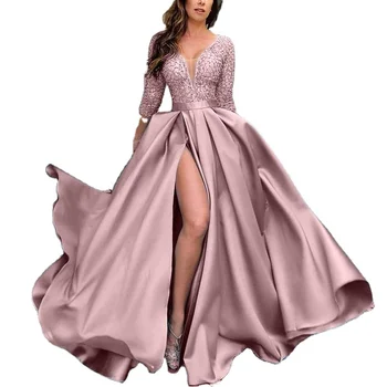 Women elegant Casual Lace Plus Size Party Prom Gowns Wedding Evening Dresses Sexy
