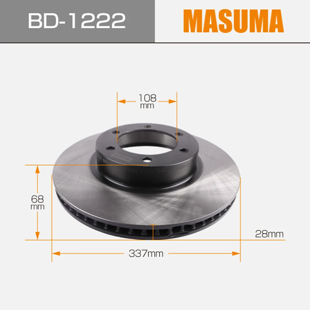 BD-1222 MASUMA Auto Brake Systems The latest preferential Replacing car disc brake discs for Toyata