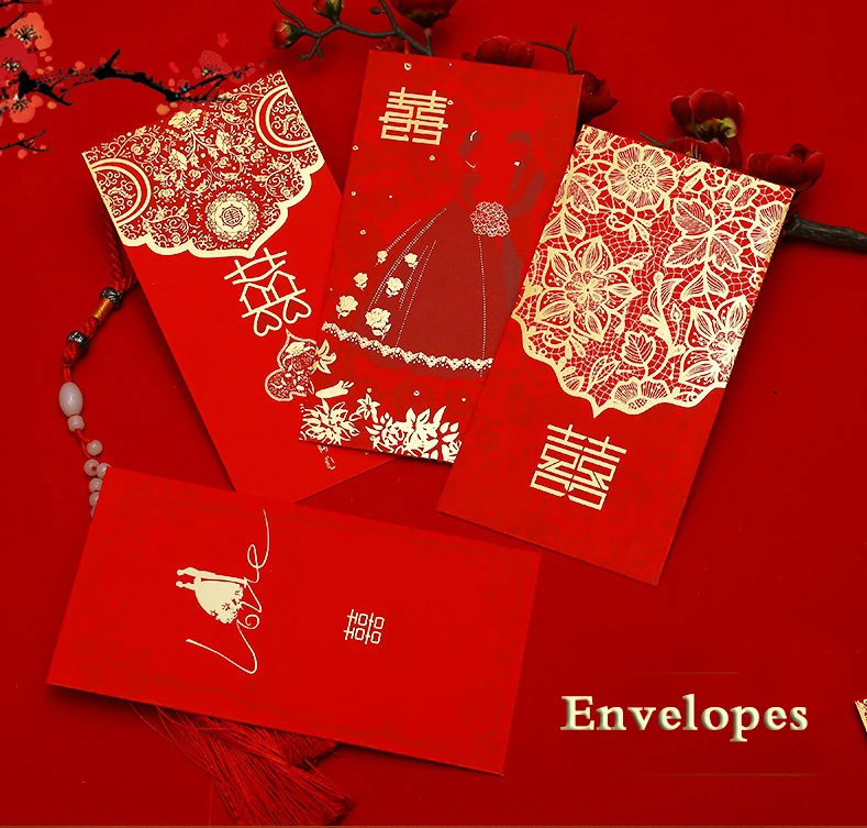 Source Chinese New Year Red Envelopes Lucky Money Pockets Hongbao Wedding red  pocket envelope on m.