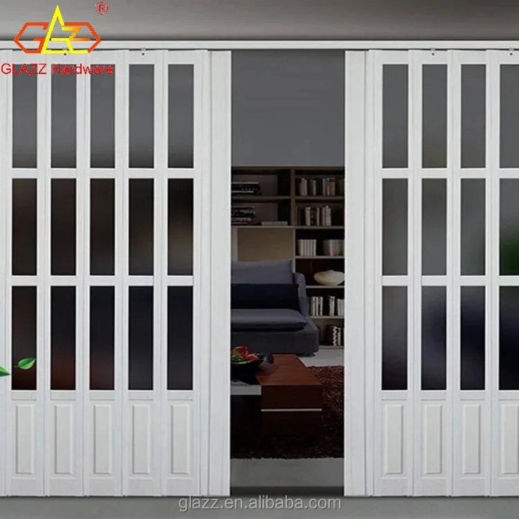 PVC Bathroom Folding Door Cheap Price Interior Sliding Door