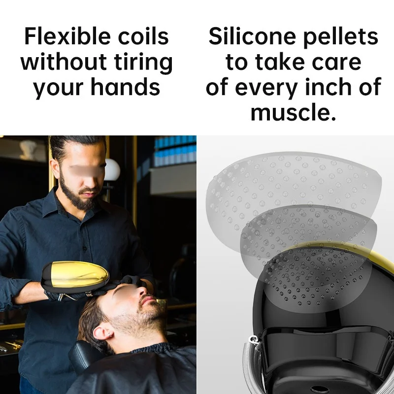 Professional Vibration Massager Barbershop Cordless Handheld Massager USB  Charging Body Neck Back Head Face Massage Products