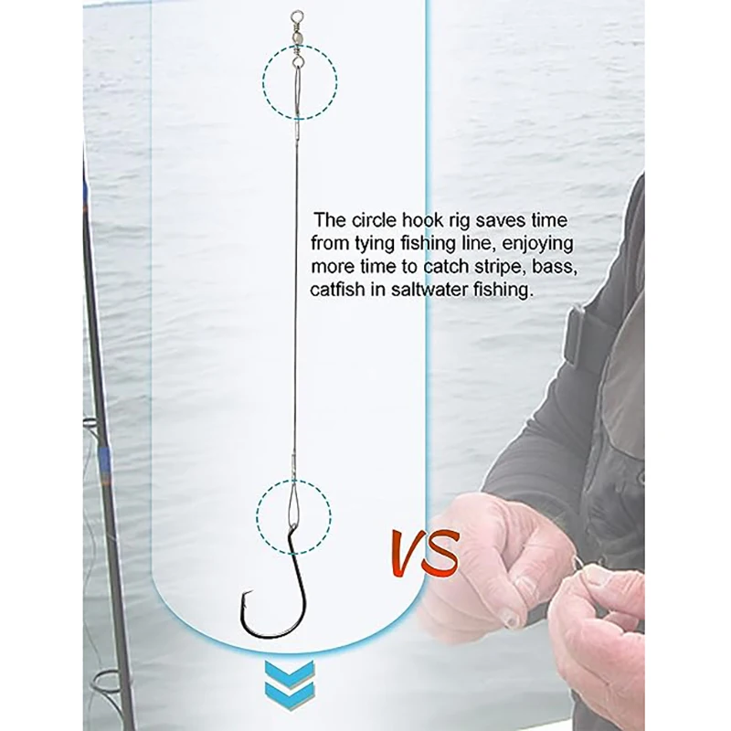 Fishing Wire Leader Rigs Saltwater Steel Line With Circle Hook Buy