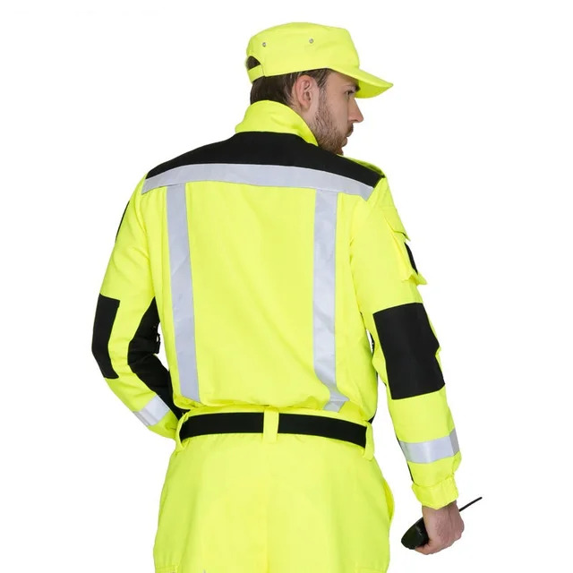 Lemon Yellow High-Reflective Emergency Rescue Suit for Men Fire Training Safety Clothing for Search and Rescue