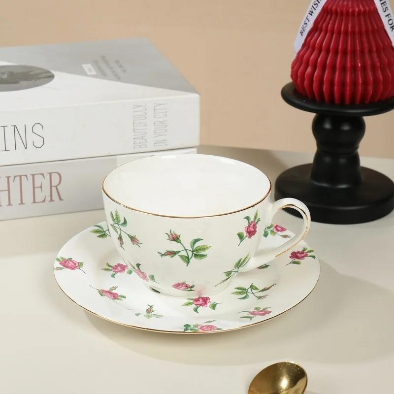 product wholesale floral ceramic plate porcelain dinner set kitchen tablewares wedding plates restaurant ceramic tableware set-3