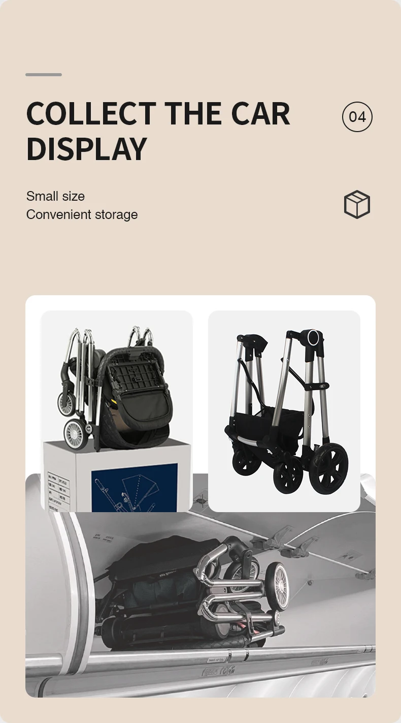 2023 New Upgrade Baby Stroller Car Portable System Luxury Leather 3 In 1 Baby Stroller