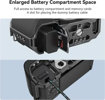 Smallrig Zv-E10 Cage with Silicone Handle and Built-in Threaded Holes, Cold Shoe and Quick Release Plate for Sony -3538 detail image