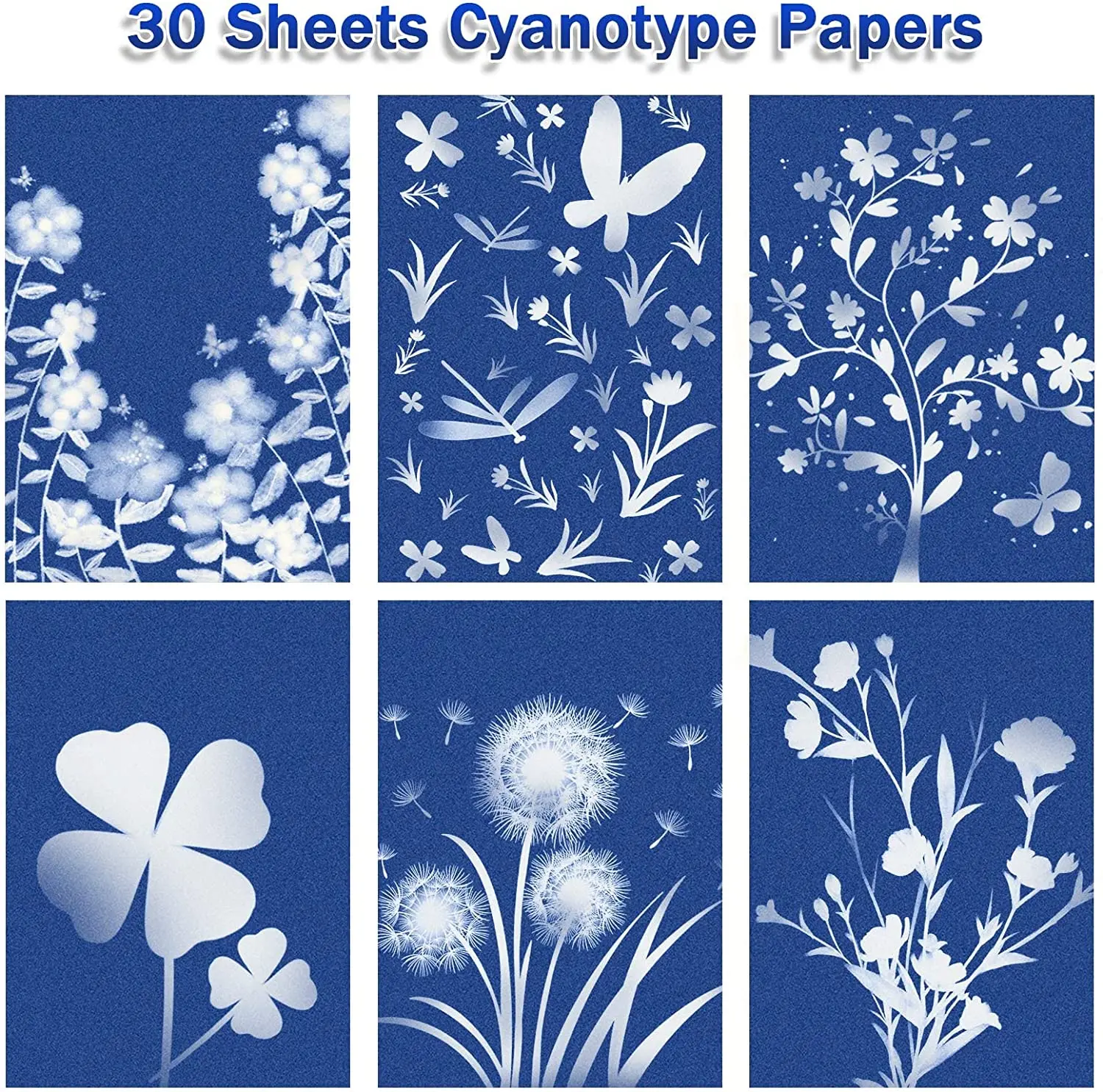 Sun Print Kit White Cyanotype Paper High Sensitivity Sun Paper Diy