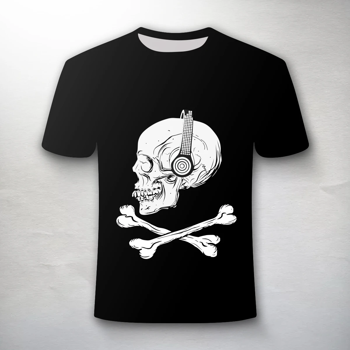 LED T Shirt Sound Activated Light Up Rave Shirts Glow in The Dark for Party Black