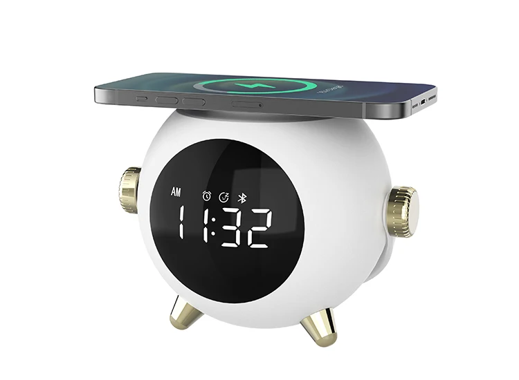 Alarm Clock Night Light Led 3 In 1 Wireless Charger Fast Charger