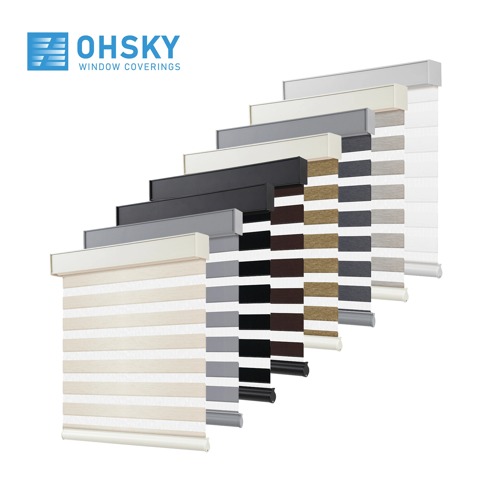 Factory Direct Sale Motorized Blinds Modern Design Zebra Roller Shades for Home Decor
