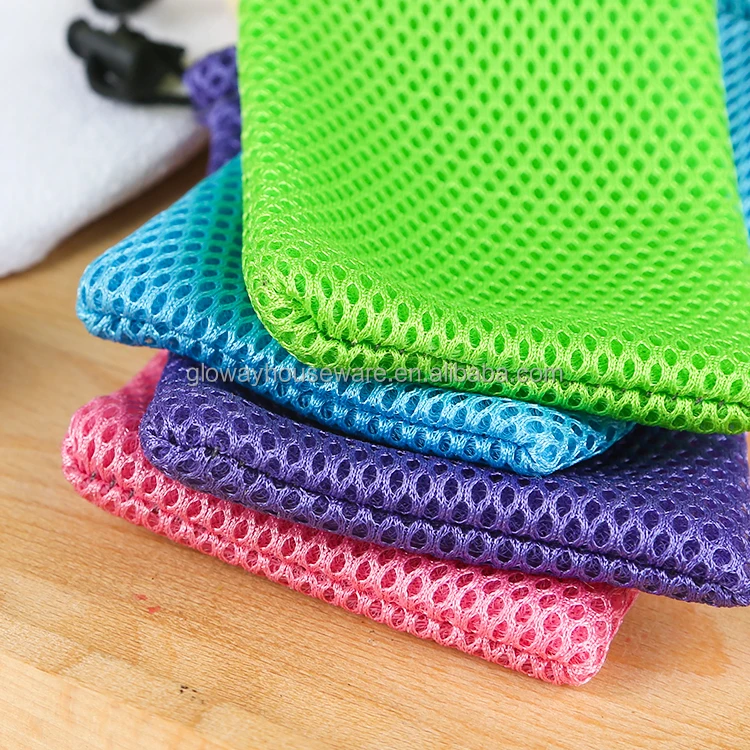 Gloway 4 Different Colors Drawstring Exfoliating Bar Soap Body Scrubber